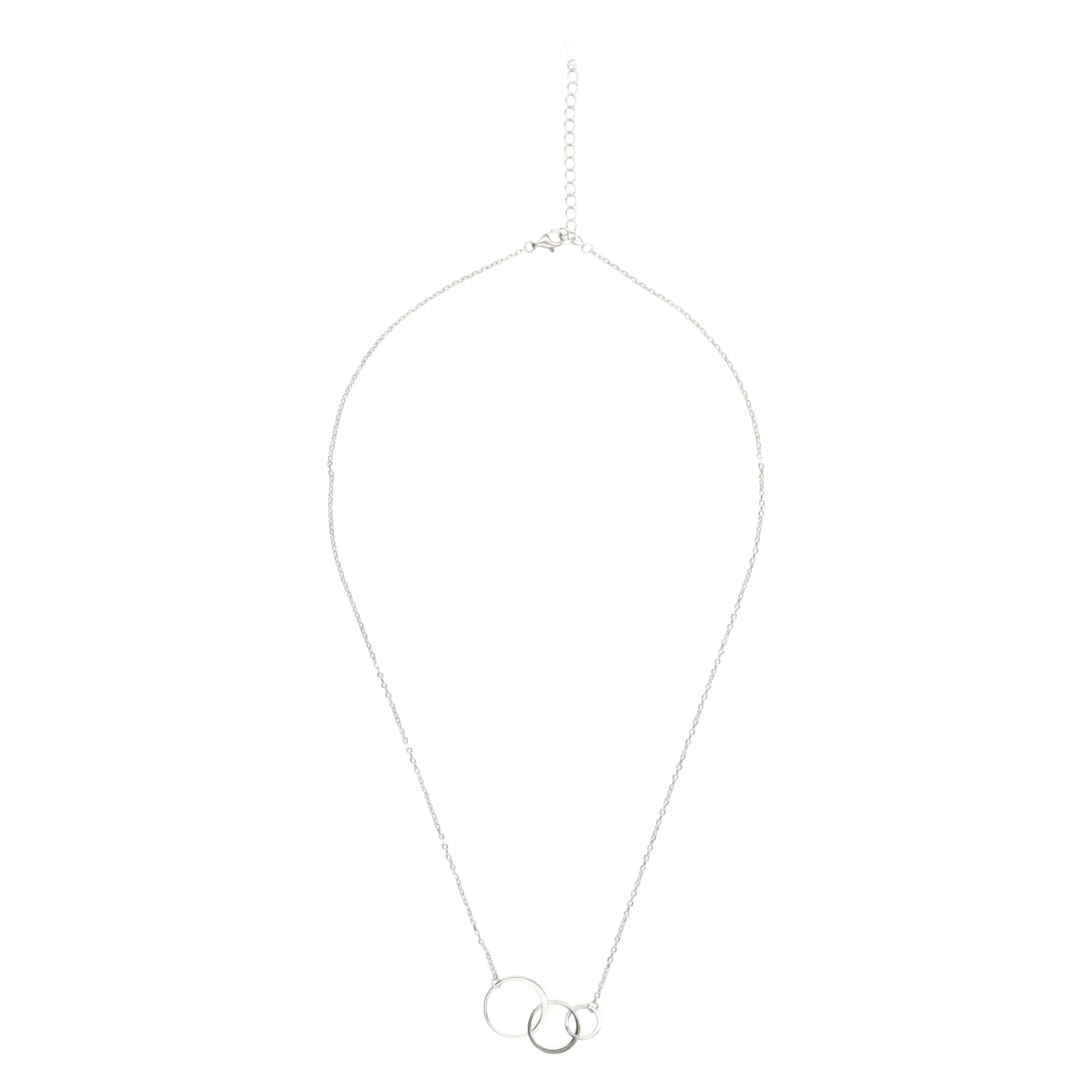 Three Circle Pendant Necklace - Interlocking necklace-3