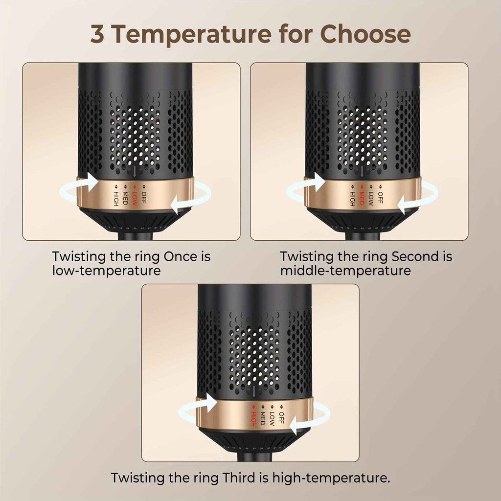 5-in-1 Hair Styler Hot Air Brush with 60000RPM