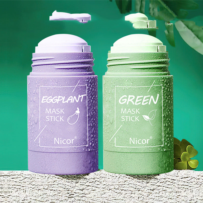 Cleansing Green Tea Mask Clay Stick Oil Control Anti-Acne Whitening Seaweed Mask Skin Care-3
