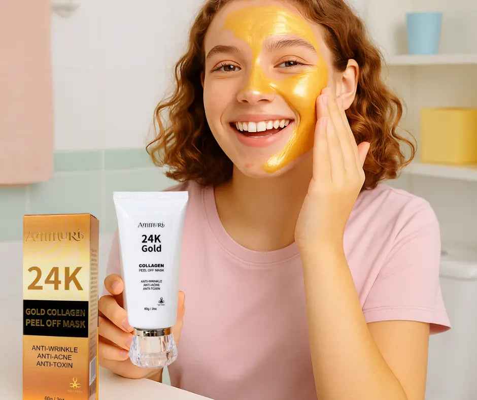 24K Gold Peel-Off Face Mask for Deep Cleansing & Pore Minimising (60ml) | Ammuri