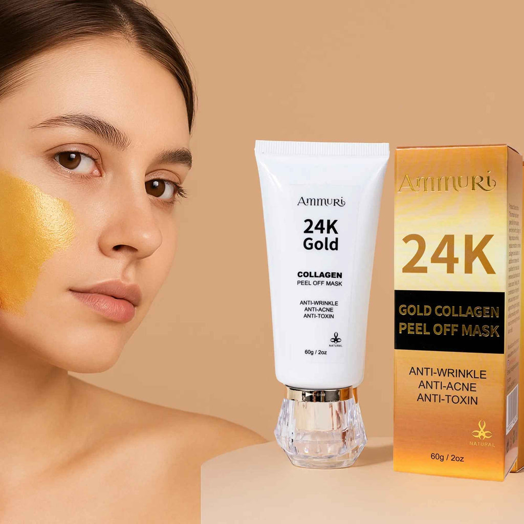 24K Gold Peel-Off Face Mask for Deep Cleansing & Pore Minimising (60ml) | Ammuri