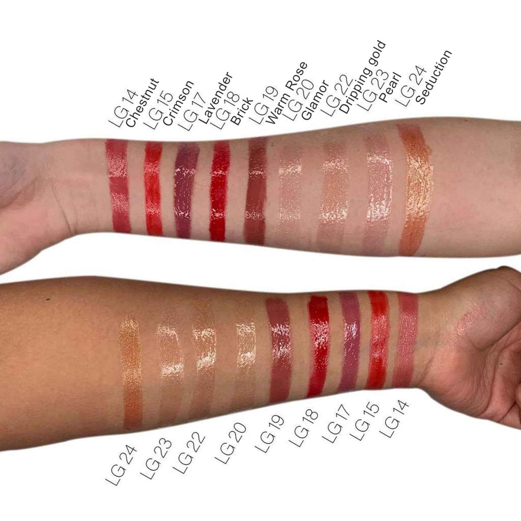 Lip Gloss Tropical - Hydrating Sheer Coral-Pink Lip Gloss with High Shine & Shimmer Finish - Vegan, Paraben-Free | CAD B | LG27