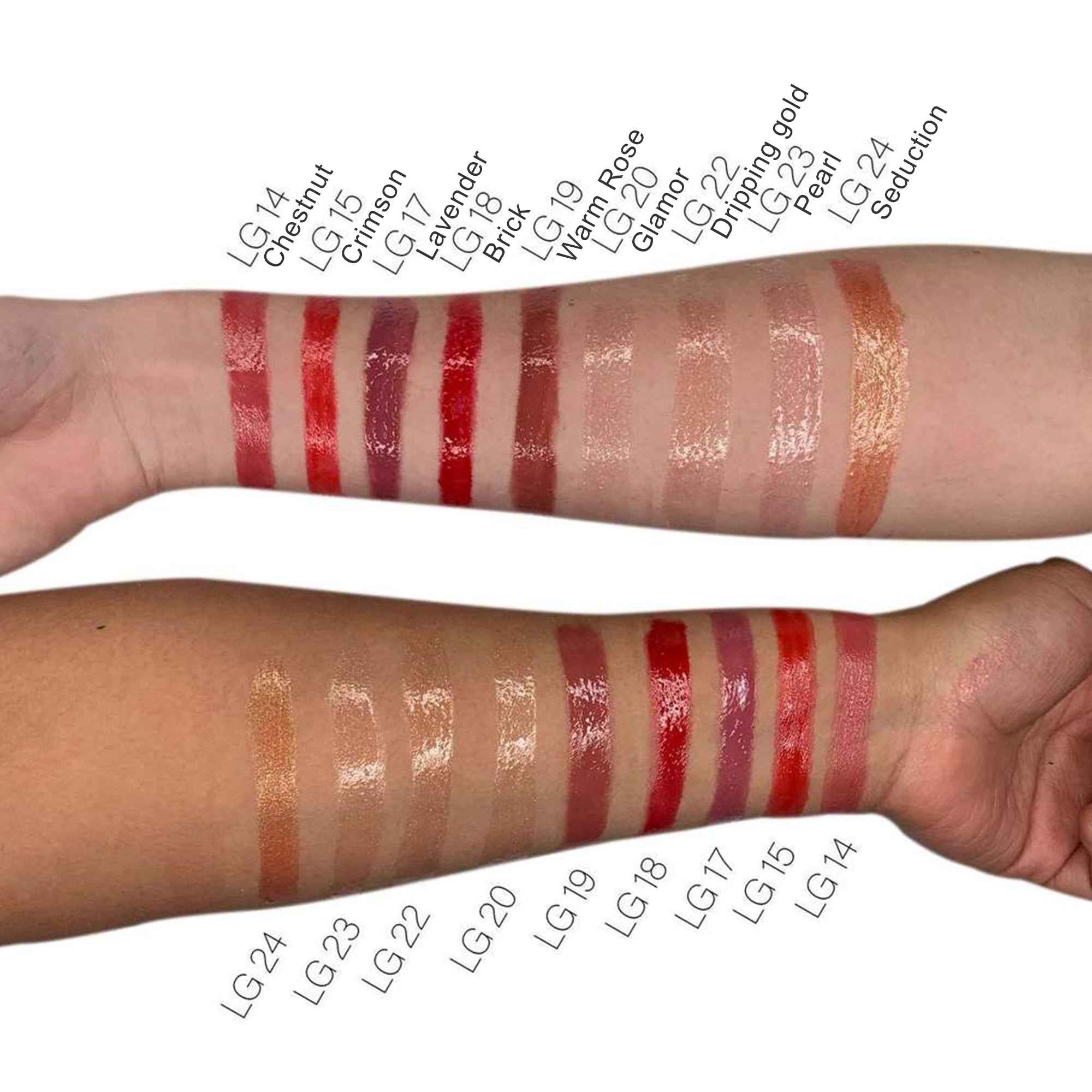 Lip Gloss Tropical - Hydrating Sheer Coral-Pink Lip Gloss with High Shine & Shimmer Finish - Vegan, Paraben-Free | CAD B | LG27