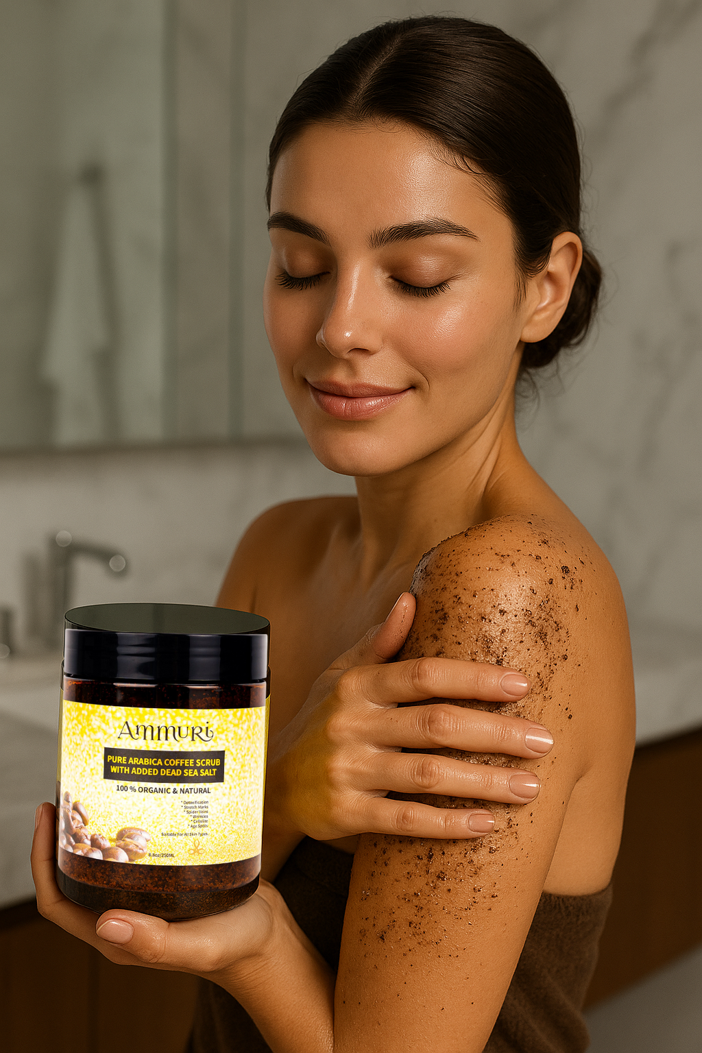 Organic Arabica Coffee Scrub Face Mask for Exfoliation & Glow | Ammuri-1
