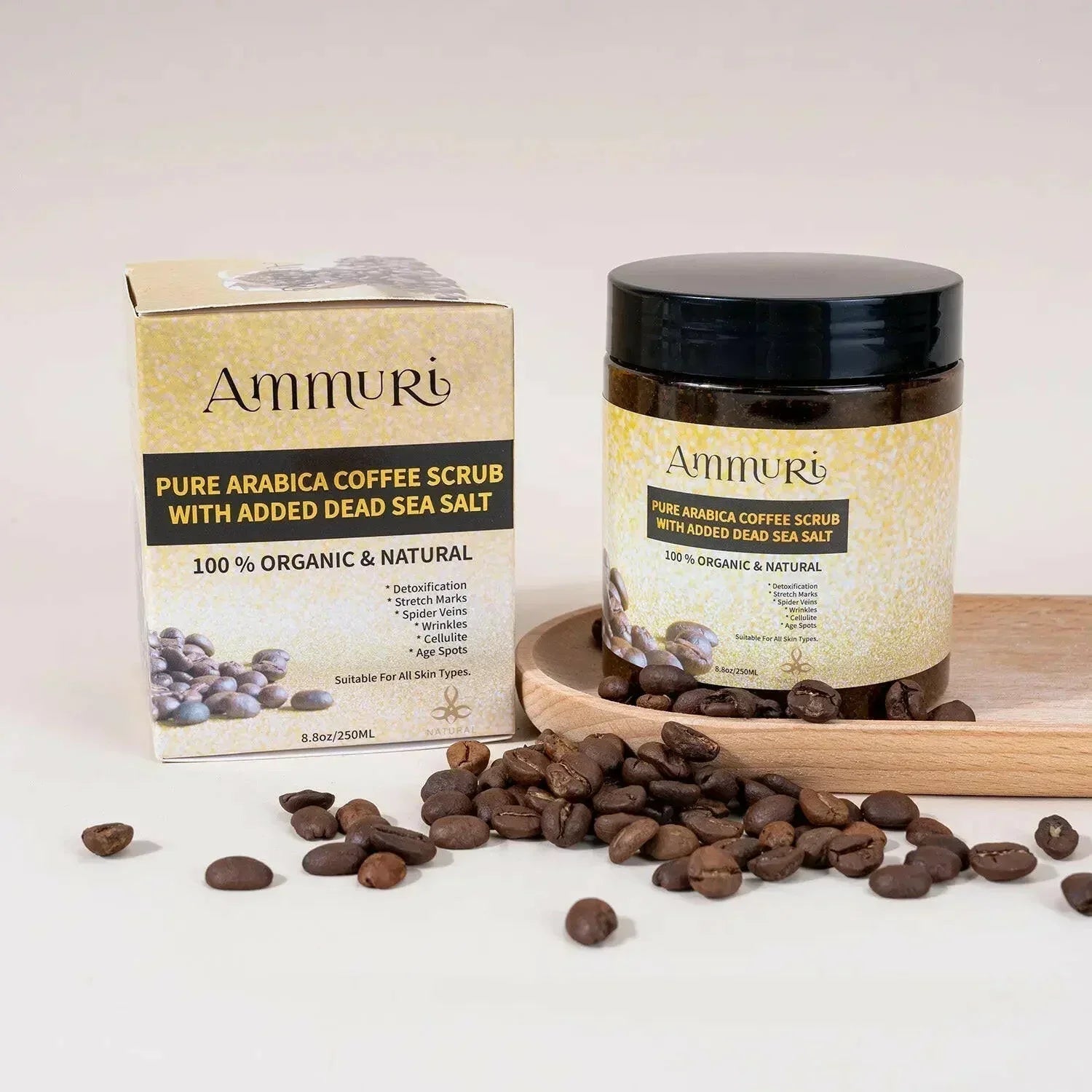 Organic Arabica Coffee Scrub Face Mask for Exfoliation & Glow | Ammuri-3