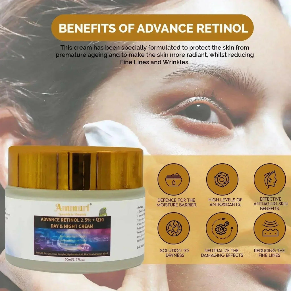 Q10 Face Cream & Retinol 2.5% Firming Day & Night Cream | Ammuri-4