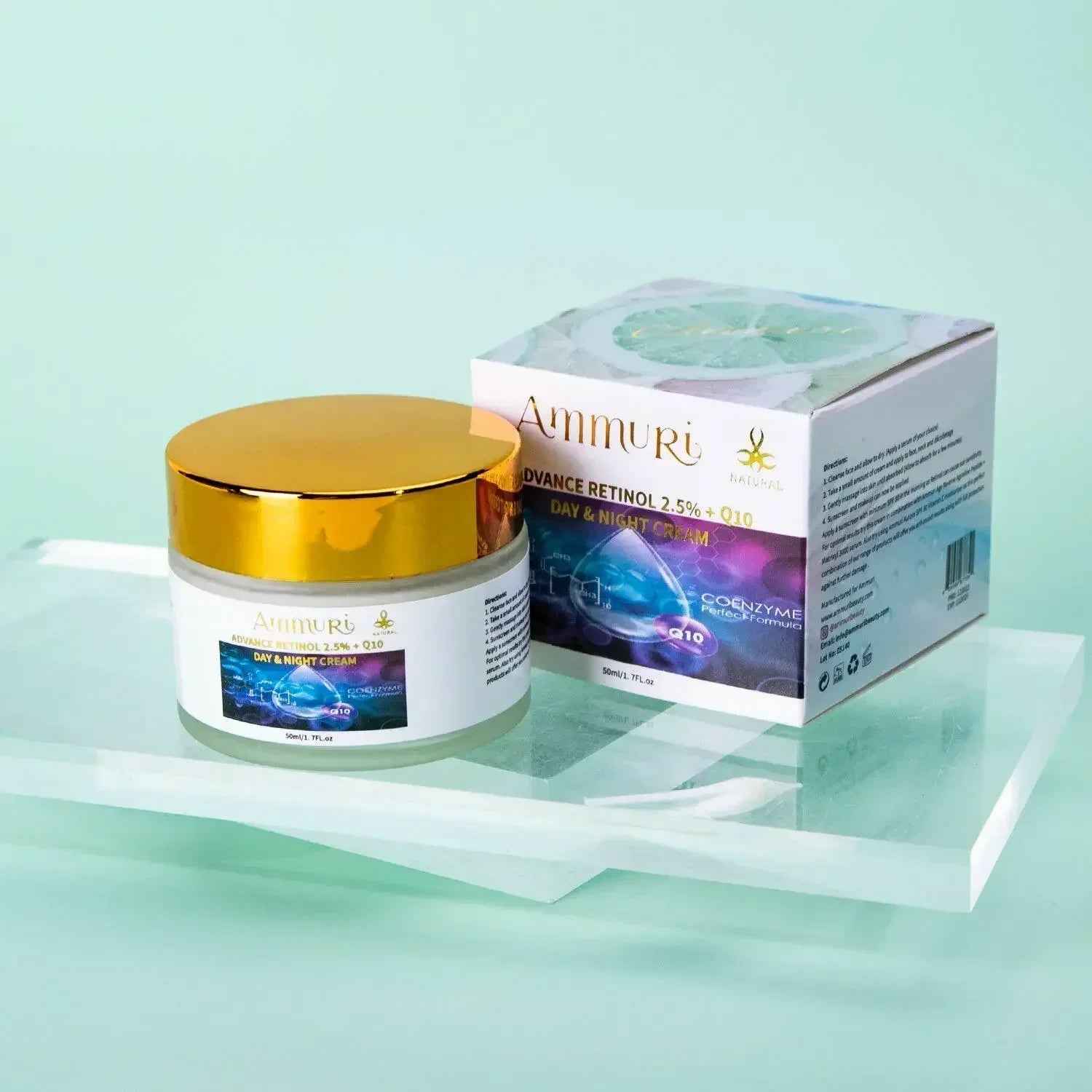 Q10 Face Cream & Retinol 2.5% Firming Day & Night Cream | Ammuri