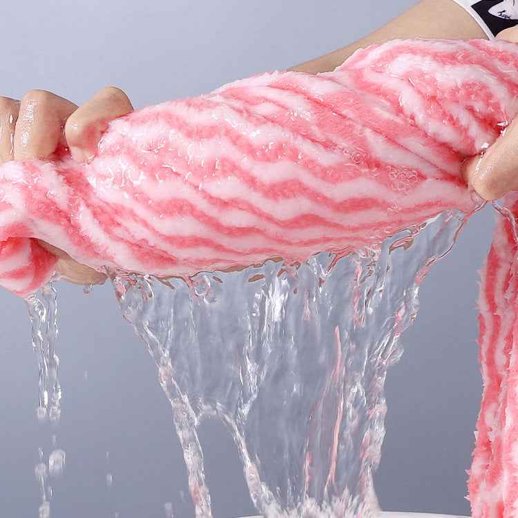 Water Ripple Coral Fleece Towels
