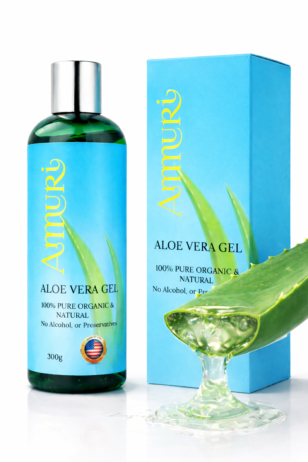 Organic Aloe Vera Gel for Natural Skin Relief & Hydration | Ammuri-1