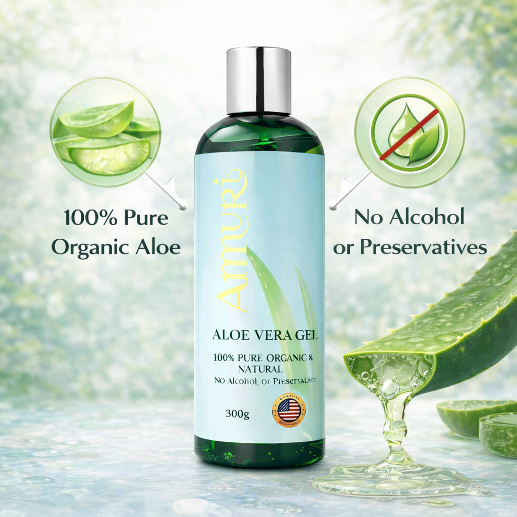 Organic Aloe Vera Gel for Natural Skin Relief & Hydration | Ammuri-2