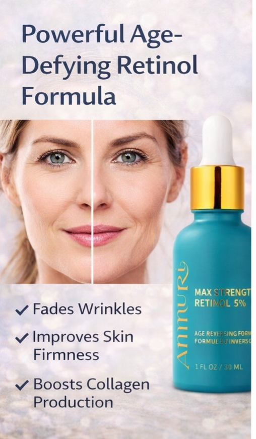 Retinol MAX 5% Anti-Ageing Serum for Youthful & Firm Skin | Ammuri-3