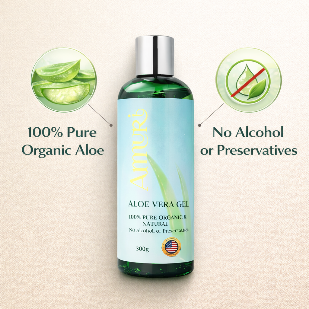 Organic Aloe Vera Gel for Natural Skin Relief & Hydration | Ammuri-4