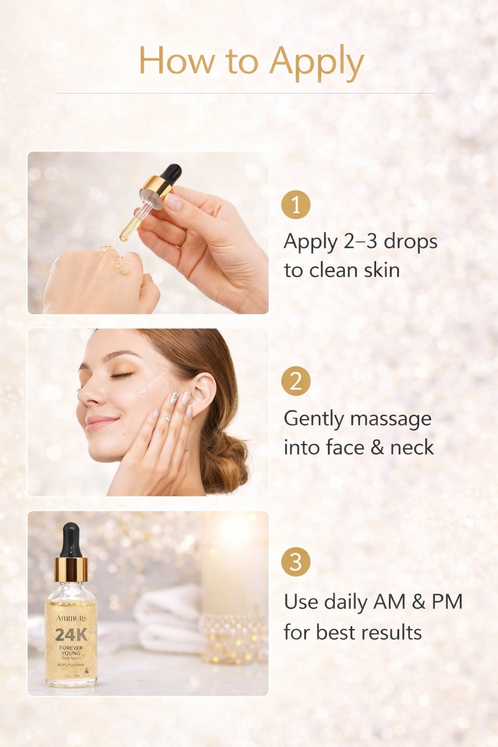 24K Gold Face Serum for Radiance & Anti-Ageing | Ammuri-2