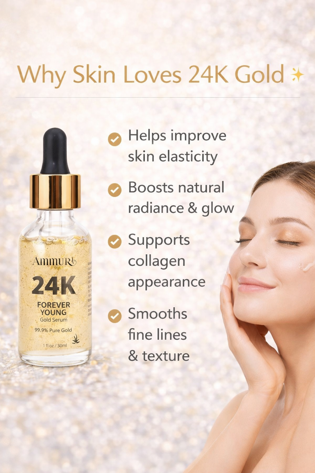 24K Gold Face Serum for Radiance & Anti-Ageing | Ammuri-3